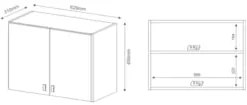 Armário Aéreo 63cm 02 Portas AM3104 Branco    - Tecno Mobili
