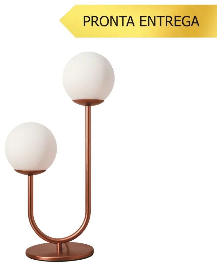 Abajur Pêndulo Ø26X15X47Cm 2Xg9 Globo Ø12Cm - Usina 16498 (BT - Branco Texturizado, FOSCO)