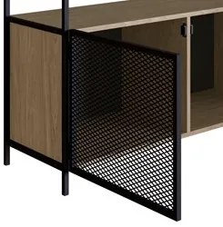 Balcão Buffet Para Sala de Jantar 2 Portas Pés Metálicos York Hanover/