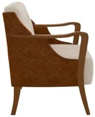 Kit 2 Poltronas Decorativas para Sala de Estar Capitonê Lapa Z32 PU Ca