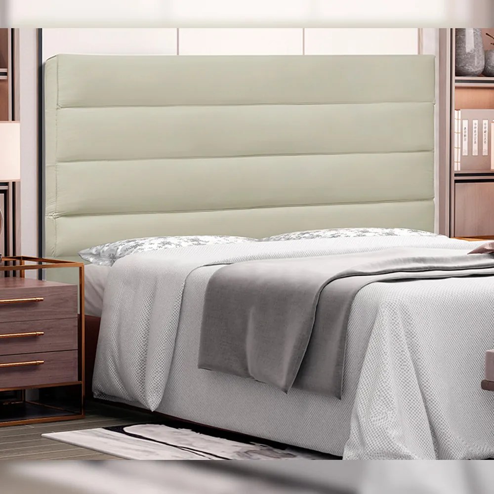 Cabeceira Decorativa King Size 1,95M Guess PU Marfim G63 - Gran Belo