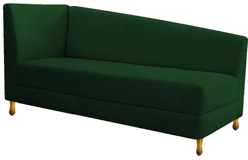 Recamier Valéria 140cm Lado Direito Suede Verde - ADJ Decor