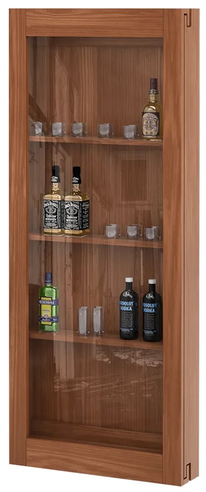 Bar Malibu Prateleira de Madeira Miller Interiores -