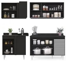 Armário de Cozinha Modulado de Canto Direito 4 Peças CP38 Balcão com T