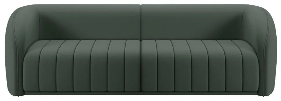 Sofá Decorativo Sala de Estar 252cm Adam 3 Lugares Veludo Cinza G45 - Gran Belo