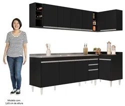 Armário de Cozinha Modulado de Canto Esquerdo 5 Peças CP54 com Pia Ino