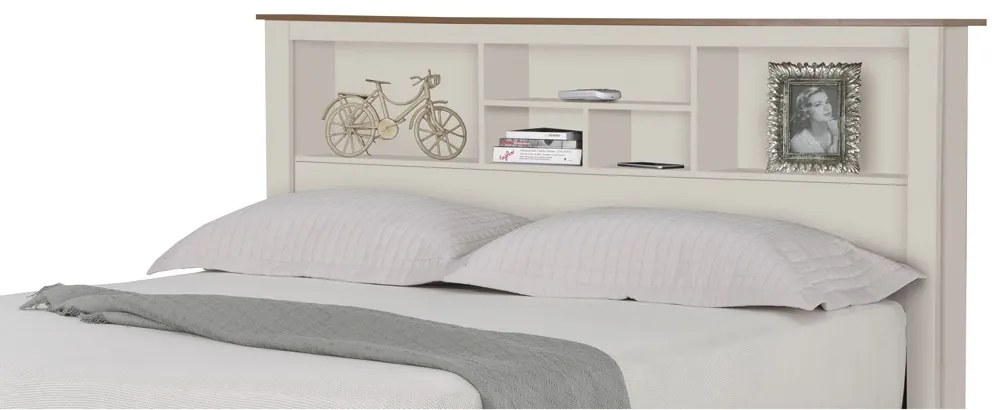 Cabeceira para Cama de Casal Cuba Off White G68 - Gran Belo