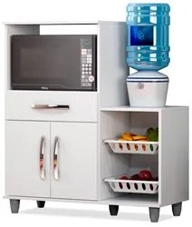 Kit 2 Armários Multiuso Irlanda com Fruteira Branco - Lumil Móveis