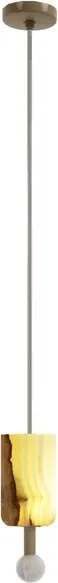 Pendente Led Metal Dourado 2W 3000K 7X23cm Une Xino