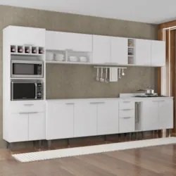 Armário de Cozinha CP07 Para Pia 180cm Pérola Z34 Branco - Mpozenat