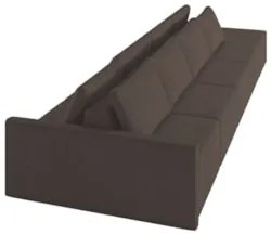 Sofá Ilha Modular com Puff para Sala Living 392cm Georgia Z08 Veludo M