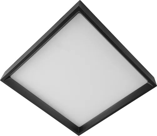 Plafon Led Sobrepor Quadrado 28W Preto 120 3000K Deep
