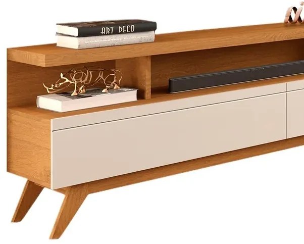 Rack Vivare 2.2 Wood Nature/Off White - Giga Móveis