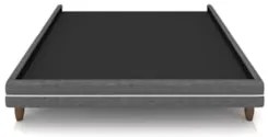 Cama Casal Base Box 140cm Many Z37 Linho Cinza - Mpozenato