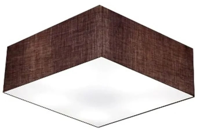 Plafon Quadrado Md-3050 Cúpula em Tecido 12/40x40cm Café - Bivolt