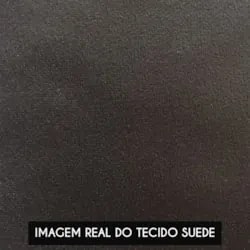 Poltrona Para Sala Pés Metálicos Preto Ana Suede Marrom - Ibiza