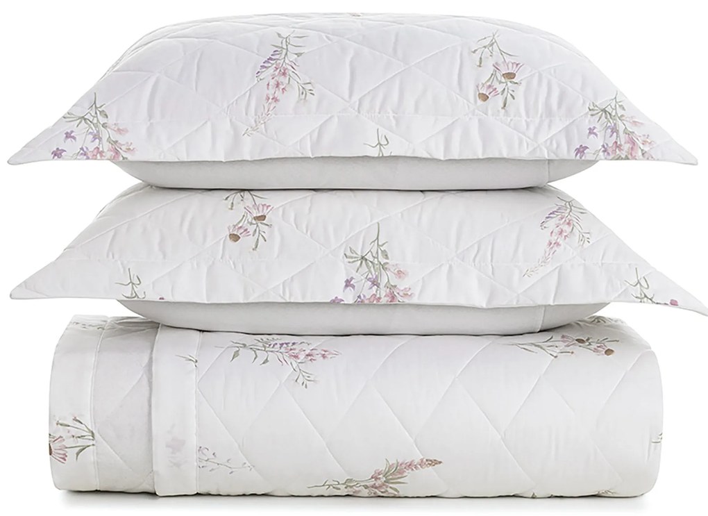 Colcha Karsten C/ Porta Travesseiro 300 Fios 100% Algodão Egípcio Arabella - Queen  Queen