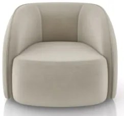 Poltrona para Sala Orgânica 90cm Zion Z32 Veludo Bege - Mpozenato