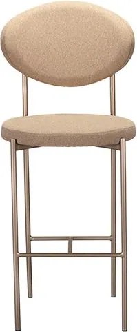 Banqueta Liora Alta Trama Dijon Base Champagne - 77188 Sun House