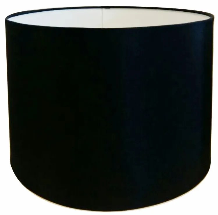 Cúpula em tecido cilíndrica abajur luminária cp-4146 40x30cm preto
