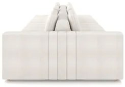 Sofá Ilha e Puff Sala Living 365cm Siesta Z32 Boucle Bege Claro - Mpoz