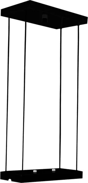 Kit Pendente Para Plafon Aluminio Preto Com Cabo 21Cm