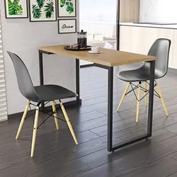Conjunto Mesa de Cozinha Prattica Industrial 120cm e 2 Cadeiras Eames