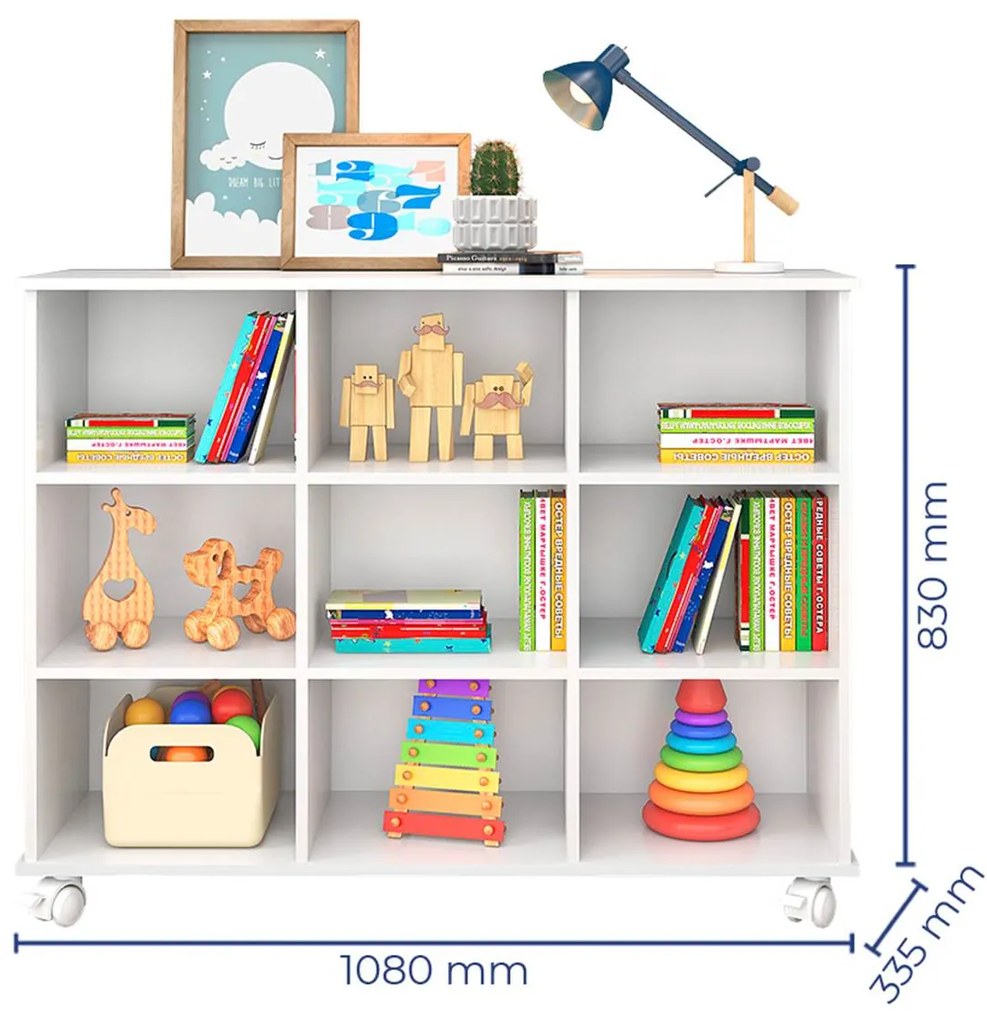 Nicho Organizador sem Gavetas com Rodízio Roterdã Q01 - ADJ Decor