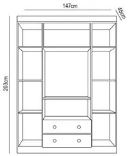 Jogo de Quarto Infantil Guarda Roupa e Cômoda Elisa Branco - Phoenix