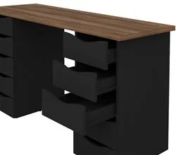 Mesa para Computador Escrivaninha Due Web Nogal/Preto - Artany