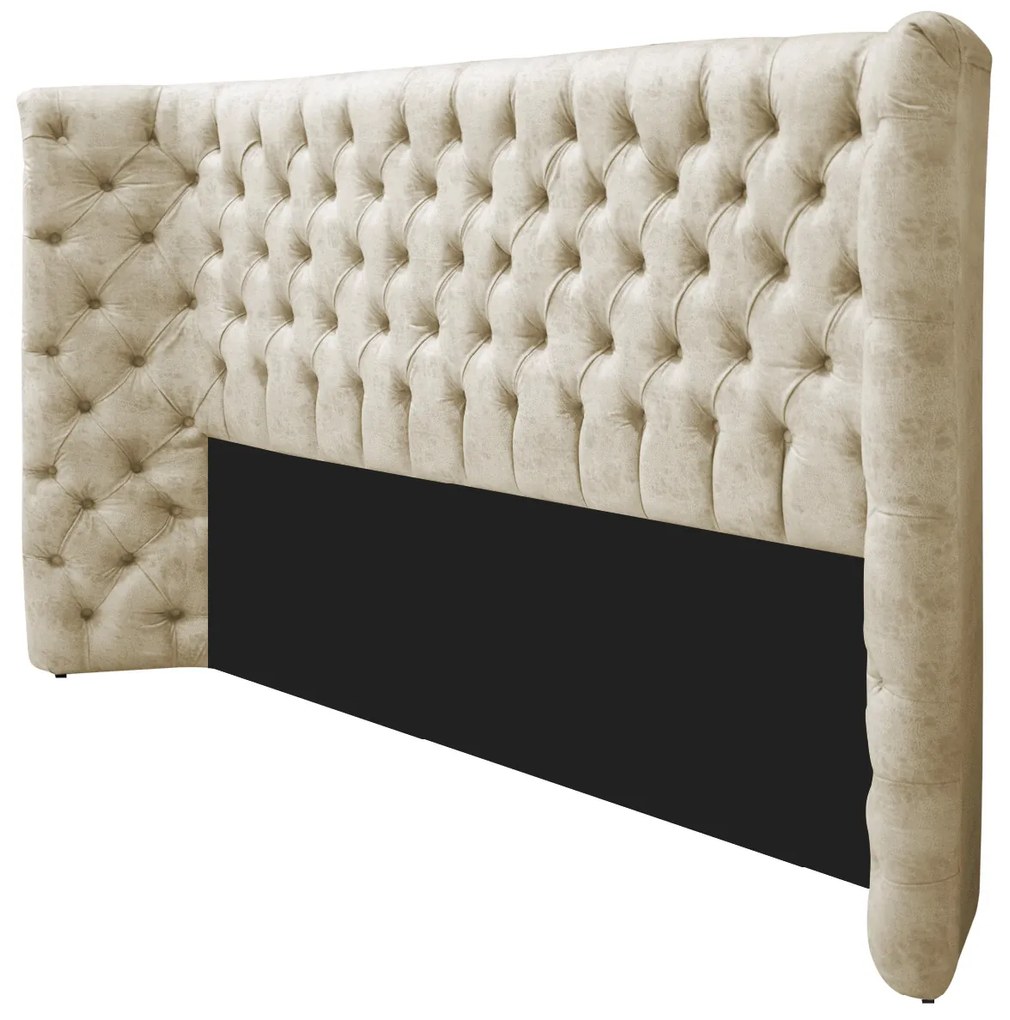 Cabeceira King Everest P02 195 cm para cama Box Linho - ADJ Decor
