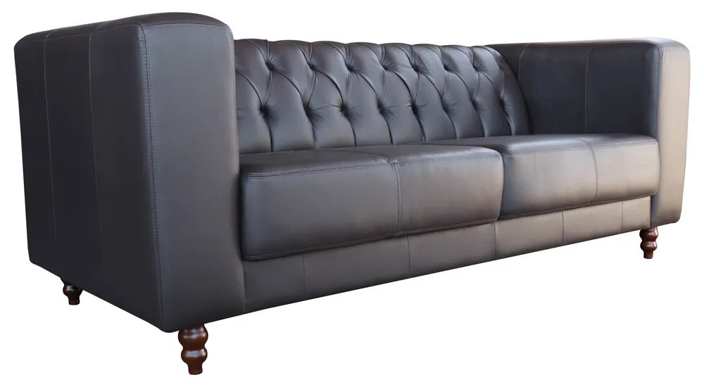 Sofá 3 Lugares Ravena 220cm Couro Marrom G58 - Gran Belo