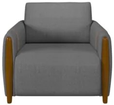 Conjunto Sofá 3 Lugares 223cm e Poltrona 98cm Amaranto Z32 Linho Cinza