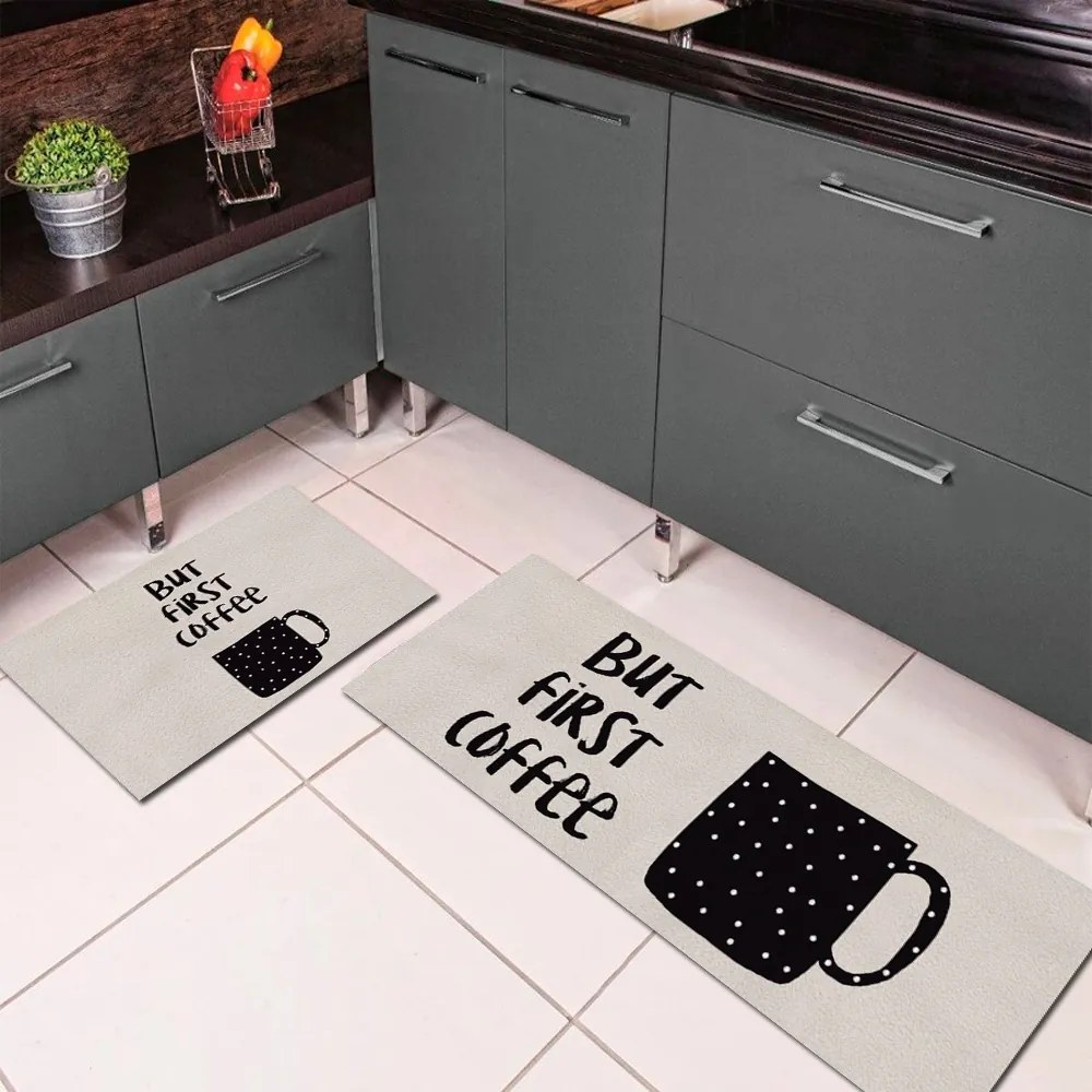 Jogo de Tapete de Cozinha, Café Express - 2 Pças