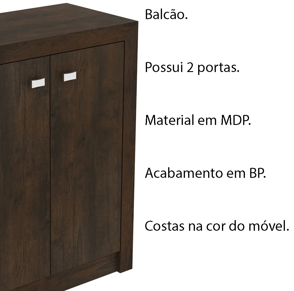 Balcão para Escritório Home Office ME4103 MDP Rustico G69 - Gran Belo