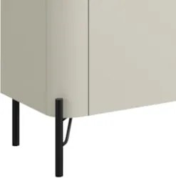 Rack TV 55 Pol 180cm Portas Lisas Blen Louro/Luna/Preto I06 - Mpozenat