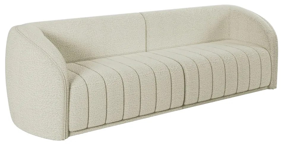 Sofá Decorativo Sala de Estar 292cm Adam 4 Lugares Boucle Off White G45 - Gran Belo