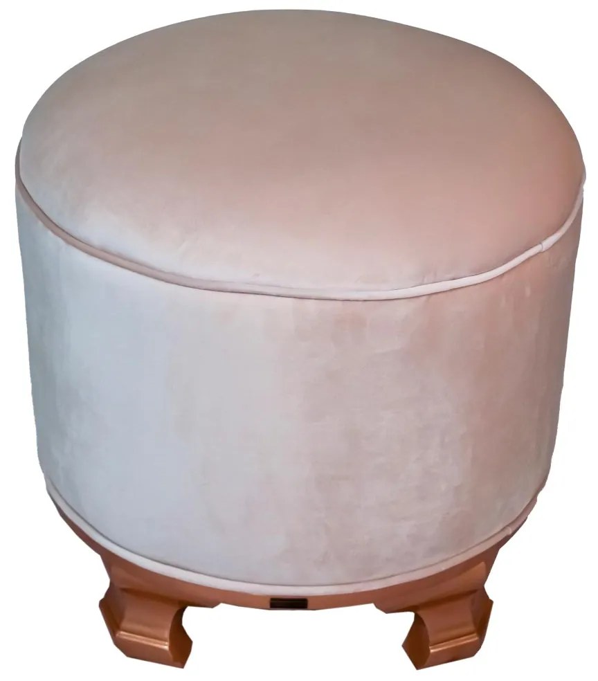 Puff Clássico Redondo Chic - Dourado Soléil  Kleiner