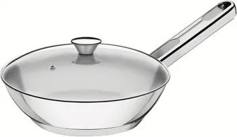 Frigideira Tramontina Ventura 24cm 1,3L Aço Inox Fundo Triplo com Tampa