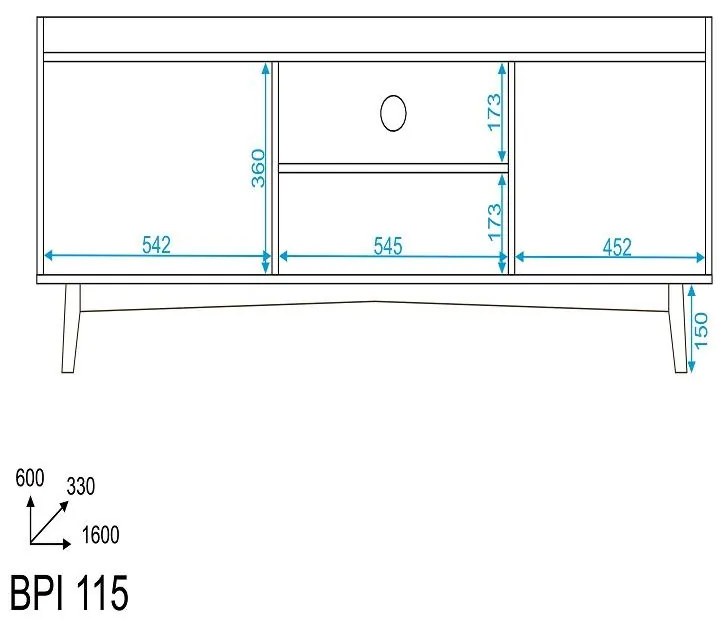 Rack Home Para Tv Até 50" 1 Prateleira 2 Portas Branco