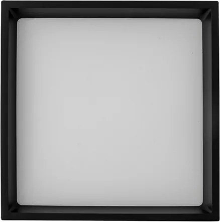 Plafon Led Sobrepor Quadrado 22W Preto 120 3000K Deep