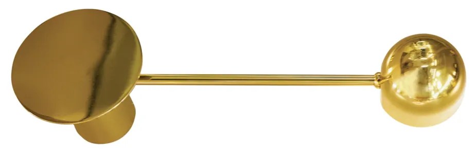 Arandela Conchiglia 1Xpci Led 5W 11X37X9Cm | Usina 5797/40 (CB-PV - Cobre Brilho Polido Verniz, 110V)