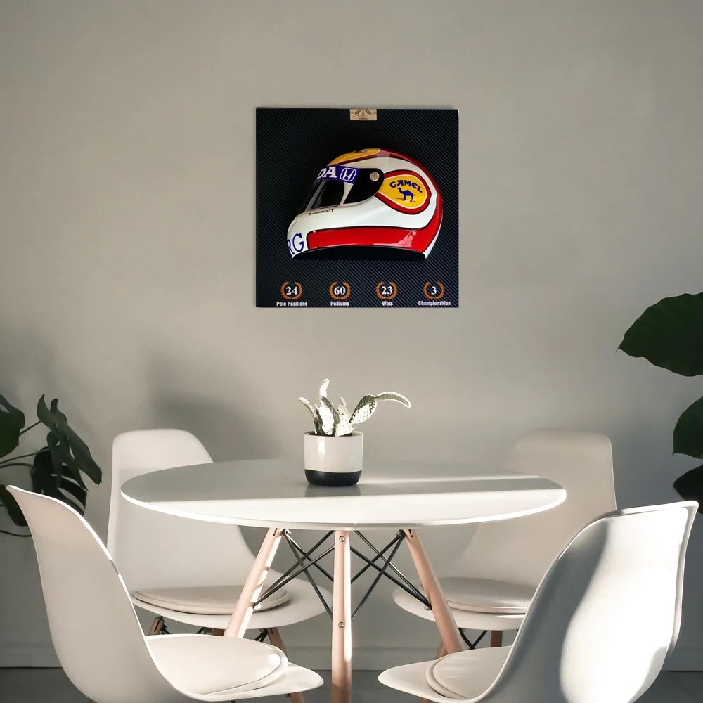 Quadro 3D Decorativo Helmet NP 88 Branco - Gran Belo