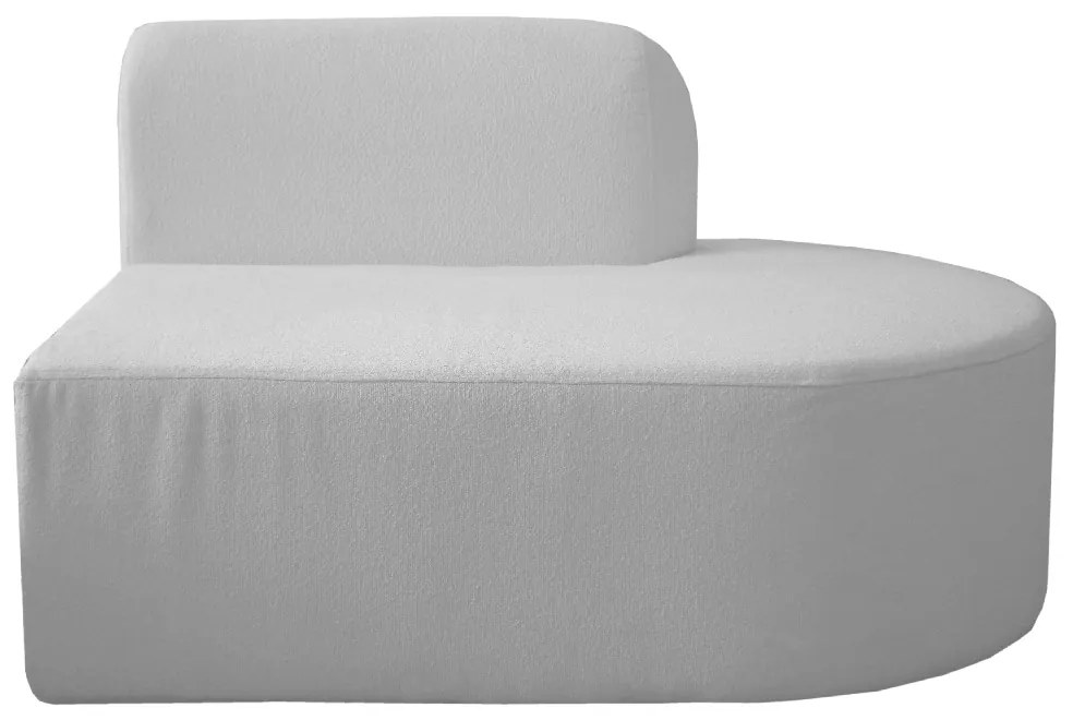 Sofá Infinity Ponta Módulo 3 Esquerdo - Crua - Tecido Boucle Mescla