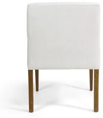 Kit 2 Poltronas Decorativas Base Madeira Angel C-107 Linho Cru - Domi