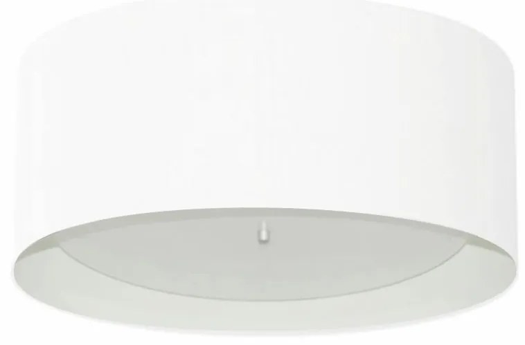 Plafon Cilíndrico Md-3161 Cúpula em Duplo Tecido 50x25cm Branco - Bivolt