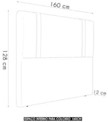 Cabeceira Cama Box Queen 160cm Estofada Glory Boucle Bege Z04 - Mpozen