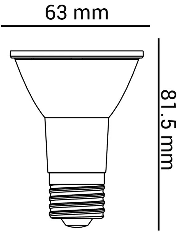 Lâmpada Par20 7W 525Lm 6500K 36° Bivolt | Opus Lp 37196