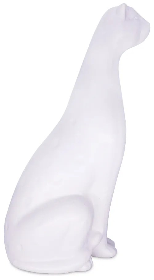 Escultura Decorativa Leopardo em Cerâmica Branco 13,7 cm F04 - D'Rossi