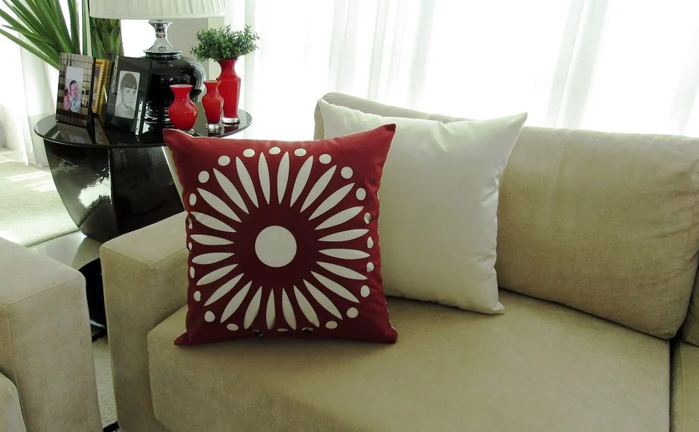Capa Almofada Corte a Laser Provence Gard Marsala 50x50cm